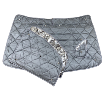 Thermomatten Fahrerhaus mit grauer Innenseite und silberner Außenseite